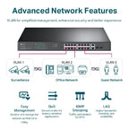 Switch TP-Link TL-SG1218MPE 18 Puertos Gigabit POE+ Administrable para Rack