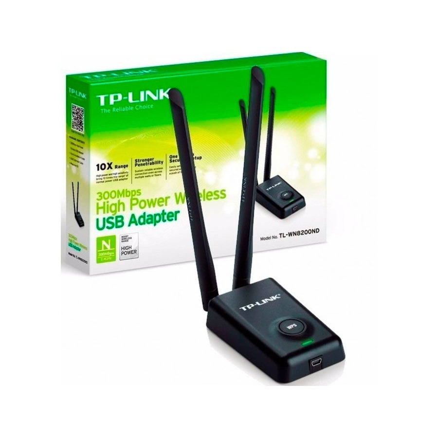Tarjeta de Red TP-Link TL-WN8200ND USB 300Mbps - 2 Antenas Desmontables