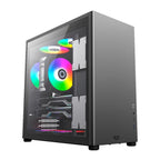 Gabinete Gamer Balam Rush Eris BR-935654 Media Torre - Cristal Templado LED