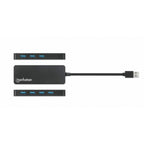 Hub USB Manhattan 168403 - 7 Puertos USB-A, 5 Gbps, Alimentado por Bus