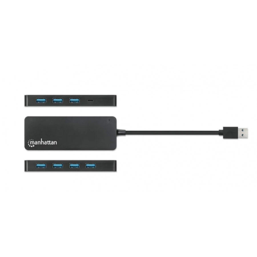 Hub USB Manhattan 168403 - 7 Puertos USB-A, 5 Gbps, Alimentado por Bus