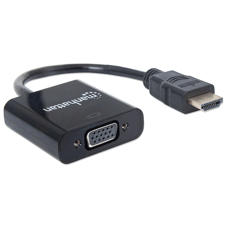 Convertidor HDMI a VGA Manhattan 151436 - Cable Blindado 30cm