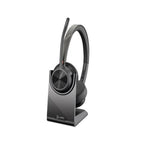 Diadema POLY Voyager 4320 - Bluetooth Binaural, 24H Conversación, Base de Carga