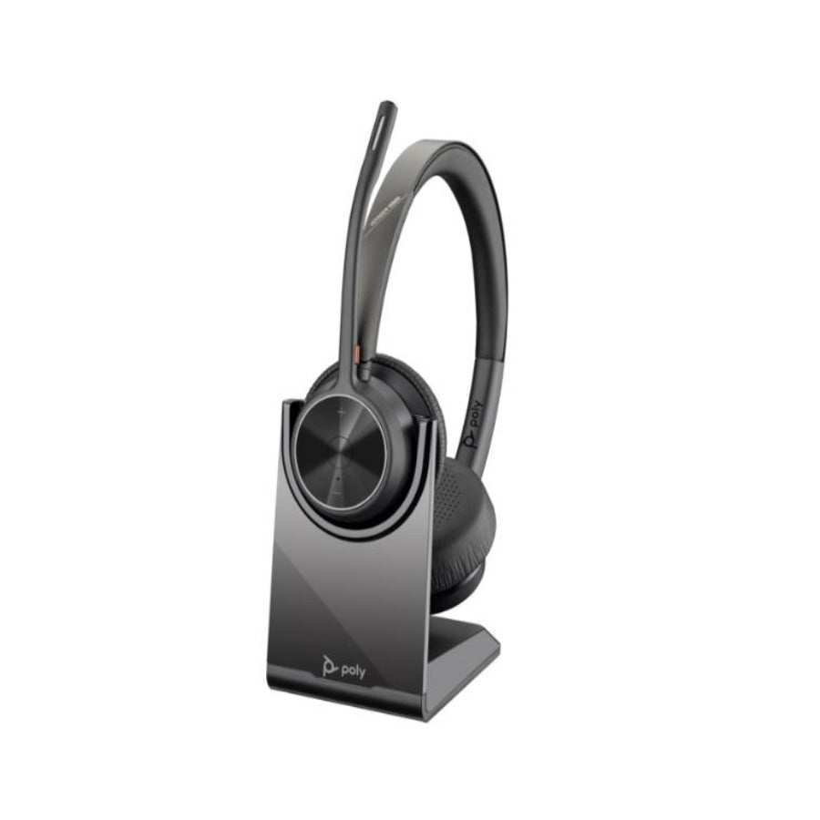 Diadema POLY Voyager 4320 - Bluetooth Binaural, 24H Conversación, Base de Carga
