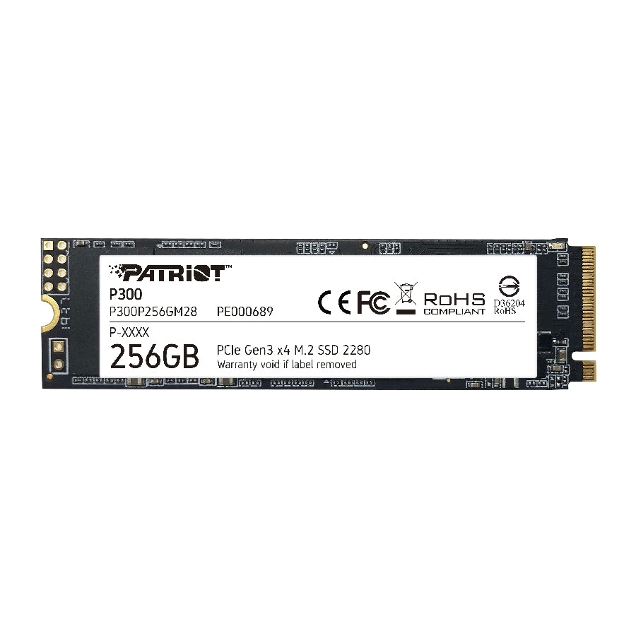 SSD Patriot P300 256GB M.2 NVMe PCIe Gen 3 - 1700 MB/s Lectura