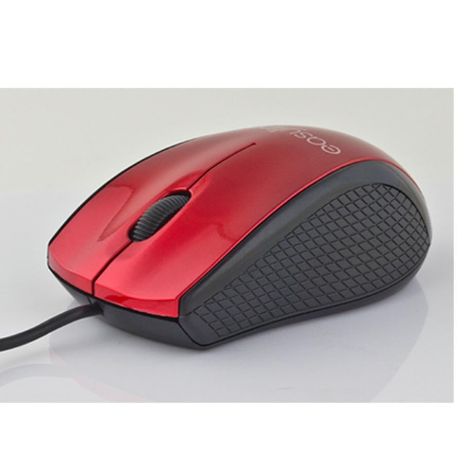 Mouse óptico Perfect Choice EL-993315 USB 1000 DPI - Rojo, compatible Windows y Mac