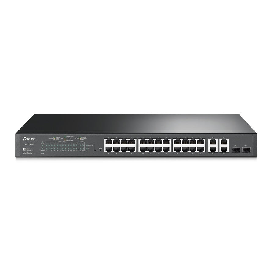 Switch TP-LINK SL2428P 24 Puertos - POE Inteligente 250W, Montaje en Rack