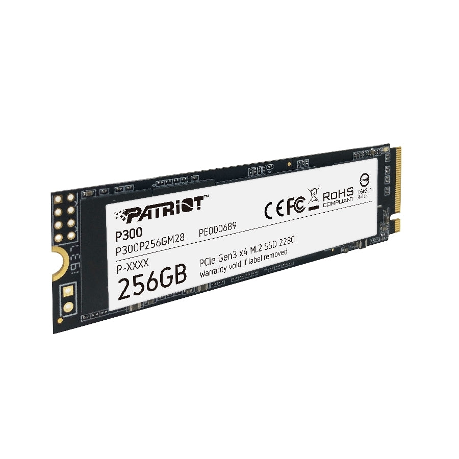 SSD Patriot P300 256GB M.2 NVMe PCIe Gen 3 - 1700 MB/s Lectura