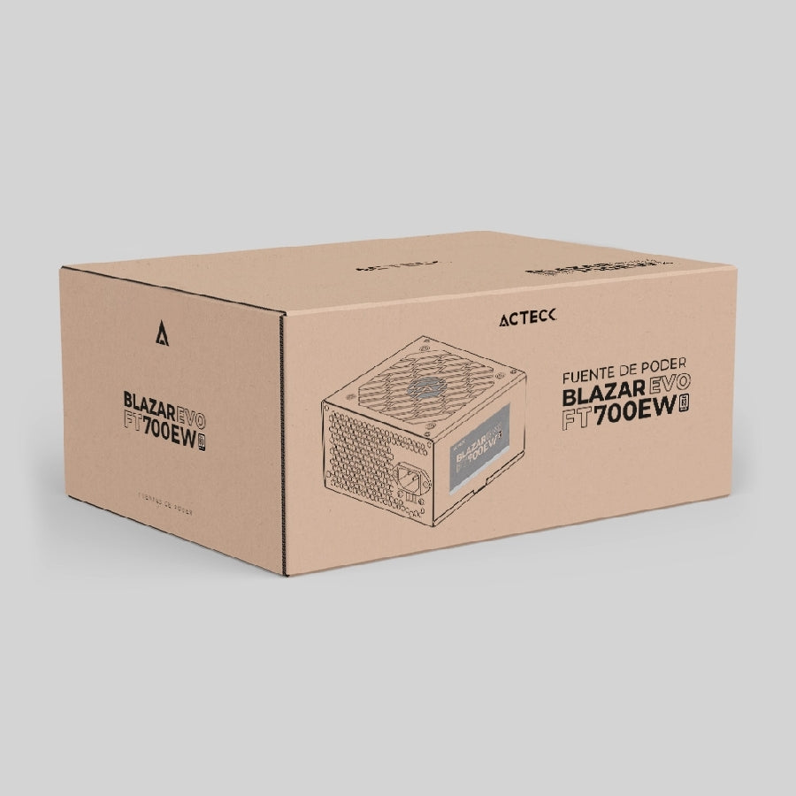 Fuente de Poder Acteck Blazar EVO 700W ATX - Ventilador 120mm Blanco