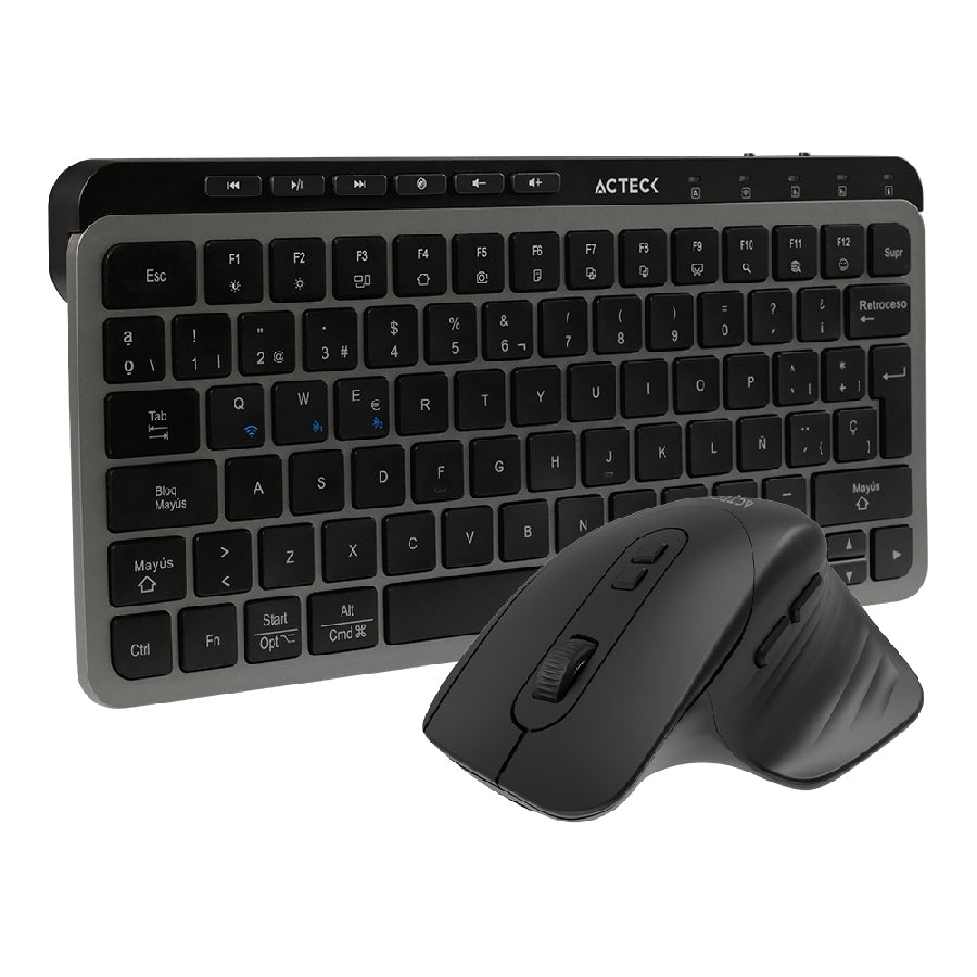 Kit Teclado y Mouse Acteck Krea MK750 - Inalámbrico Dual, Recargable, 2000 DPI