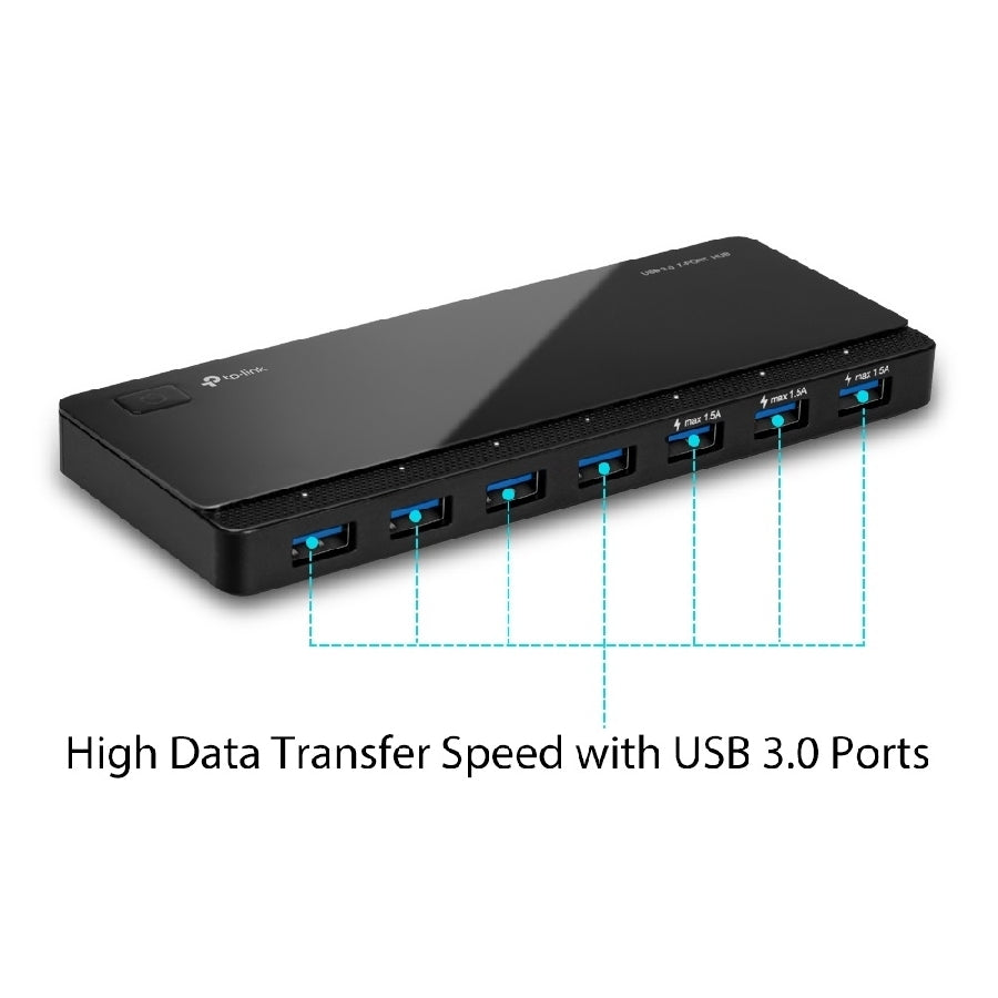 Hub USB TP-Link UH700 - 7 Puertos USB 3.0 con Alimentación Externa