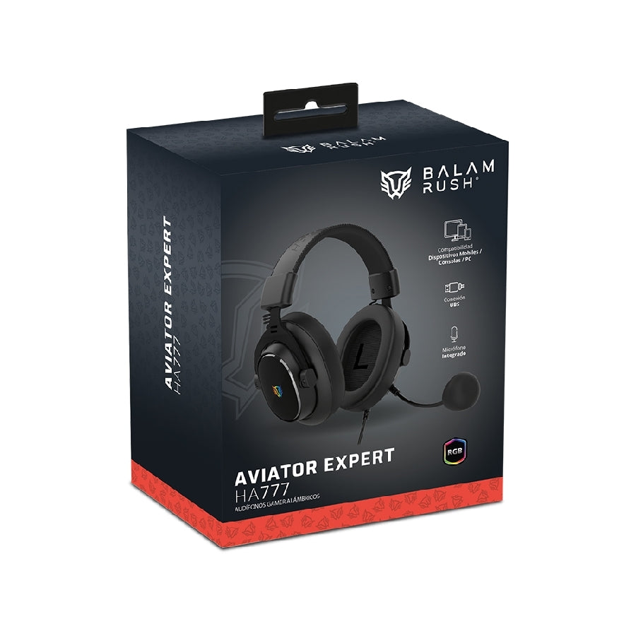 Audífonos Gamer Balam Rush BR-941143 - USB 3.5mm RGB Estéreo