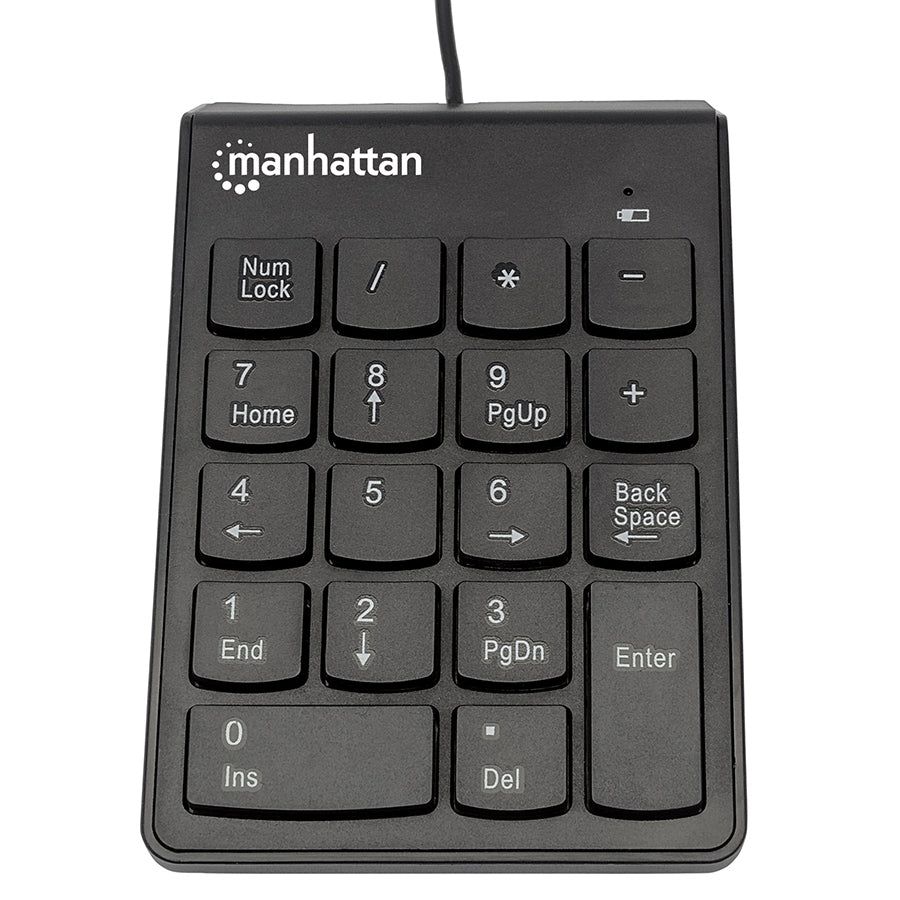 Teclado numérico Manhattan 176354 USB - 18 teclas, cable 1.29m, Negro Imagen secundaria del producto