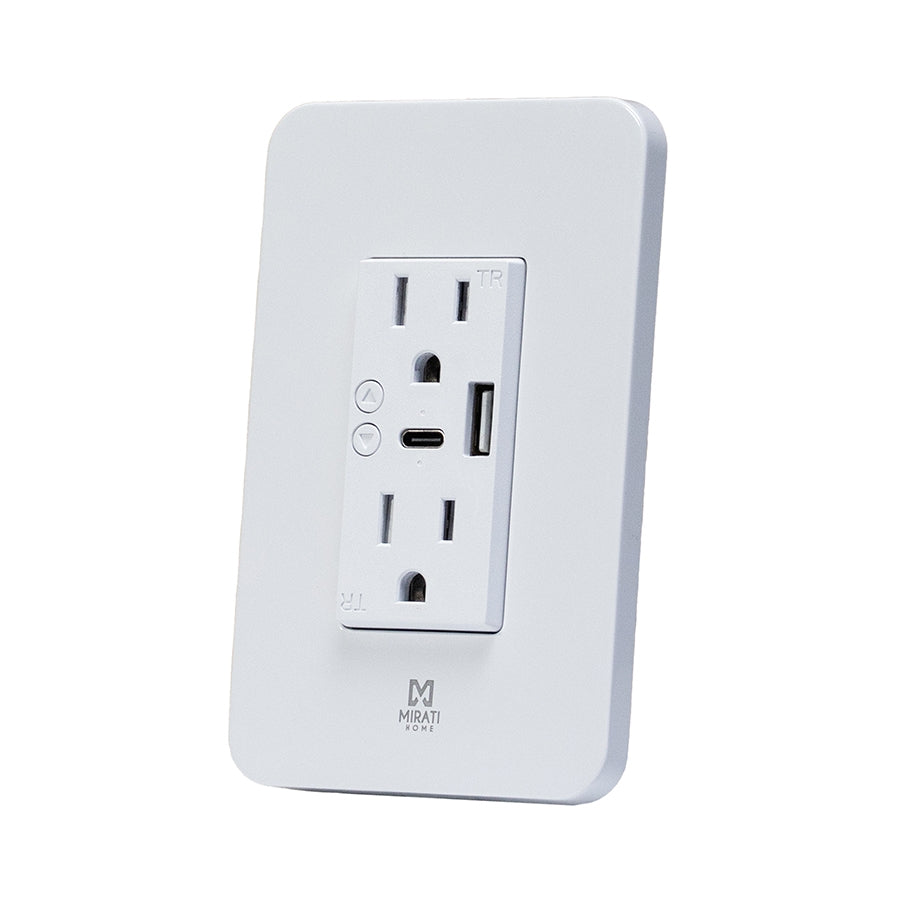 Contacto Inteligente Mirati MCP2 - 2 Puertos USB, WiFi y Compatible Alexa