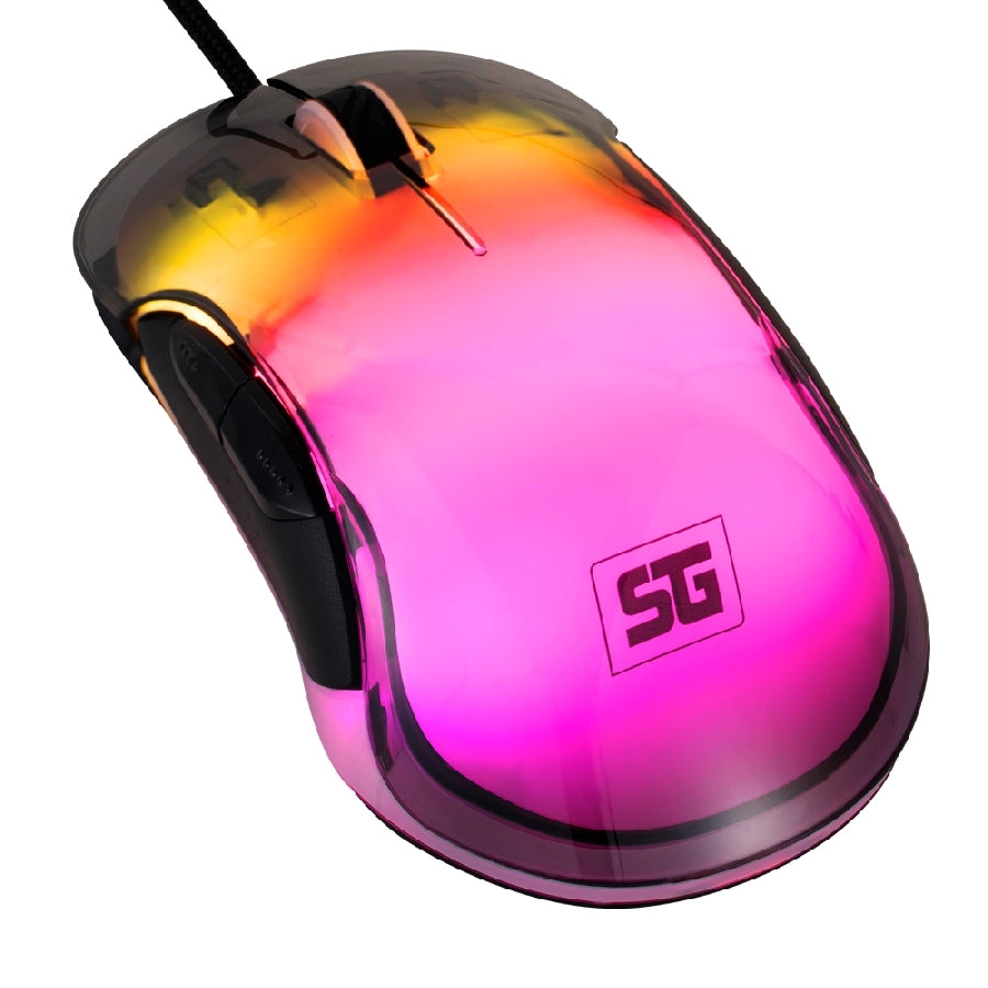 Mouse Start The Game MO-505 Gamer Alámbrico RGB 7200 DPI USB