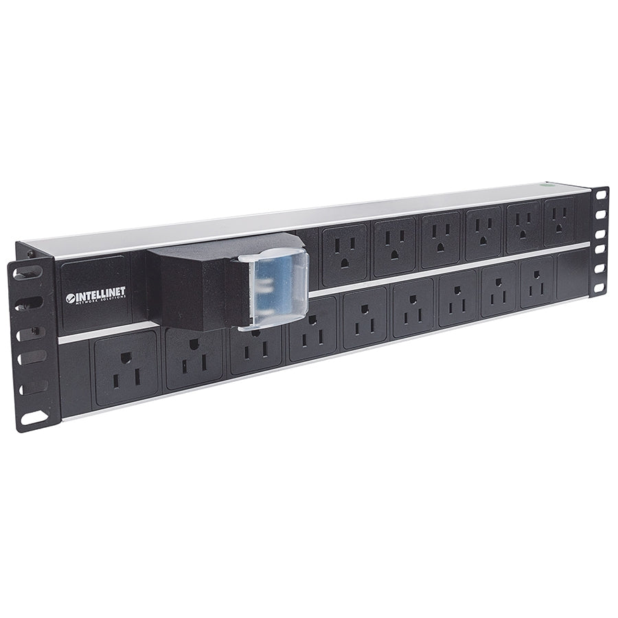 Barra PDU Intellinet 714075 - 15 Contactos Rack 19", 2U, Protección contra Corto Circuito