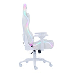 Silla Ocelot Gaming ORGB-White Thundra RGB - Reclinable, 150kg, Brazos 4D