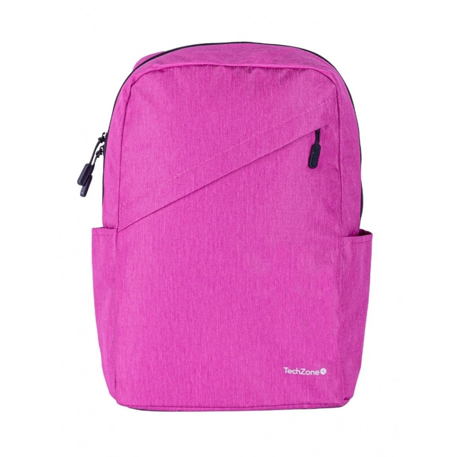 Mochila Backpack Tech Zone Classic para Laptop 15.6" - Rosa, Poliéster Ripstop