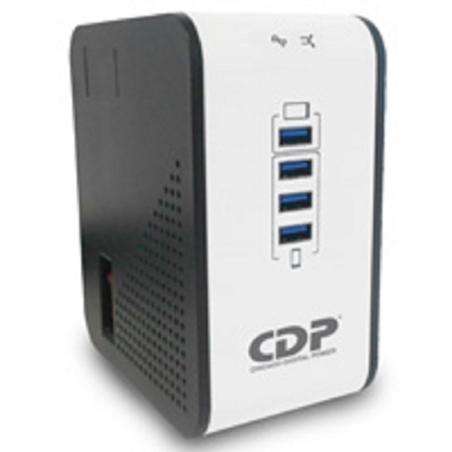 Regulador de Voltaje CDP R2CU-AVR1008 1000VA - 8 Contactos y Cargador USB
