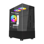 Gabinete Ocelot Gaming Glass EN6 Mini Tower - Cristal Templado, 3 Ventiladores