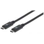 Cable USB-C Manhattan 355223 - USB 3.1 10Gbps 5A 1 Metro Negro