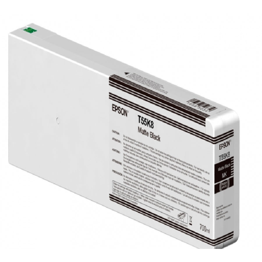 Cartucho Epson T55K800 Negro Mate UltraChrome HDX 700 ml - Para Plotters P6000/P7000/P8000/P9000 Imagen principal del producto