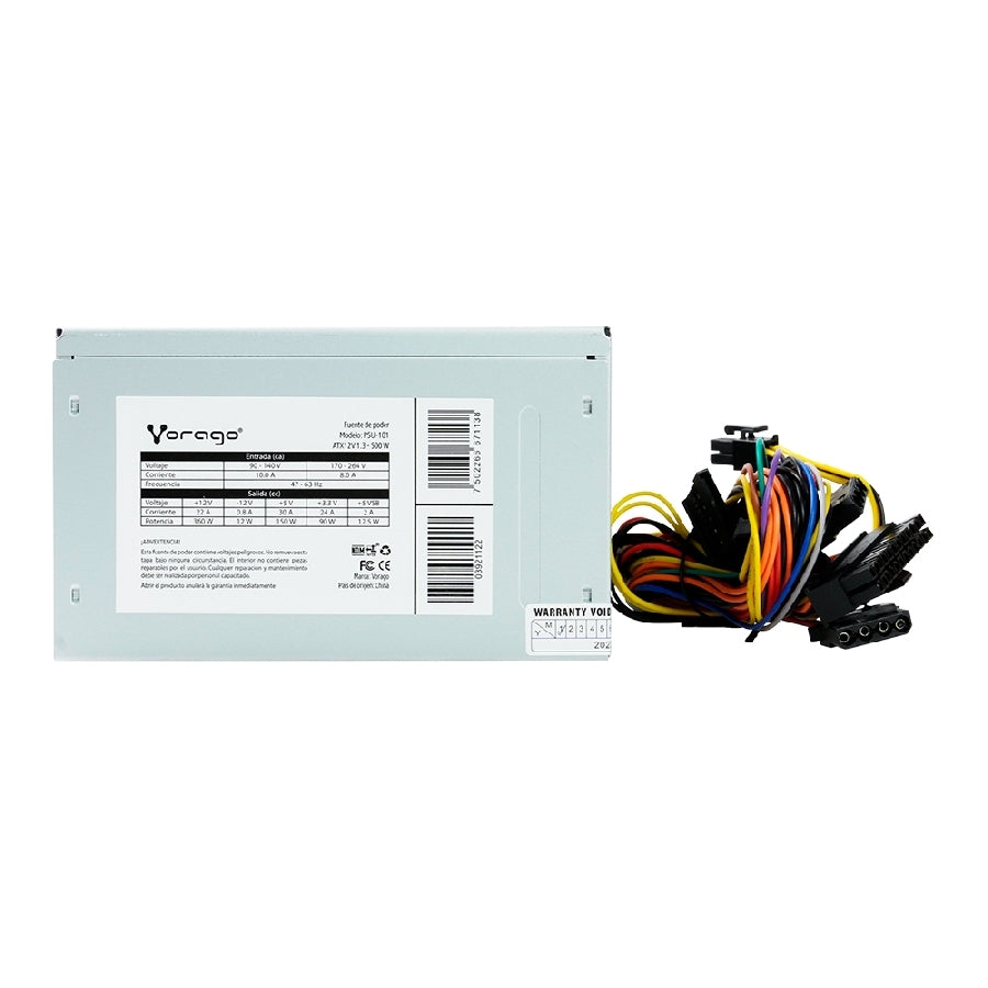 Fuente de Poder Vorago PSU-101 500W ATX - 2 Conectores SATA Imagen principal del producto