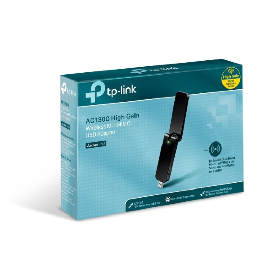 Tarjeta de Red TP-Link Archer T4U USB - Banda Dual AC1300 Inalámbrica