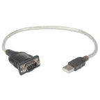 Convertidor Manhattan USB a Serial DB9 - 115 kbps, Cable 45cm