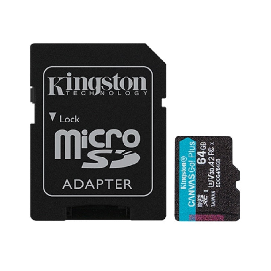 Memoria Flash Kingston Canvas Go Plus 64GB - 200MB/s UHS-I con Adaptador Imagen principal del producto