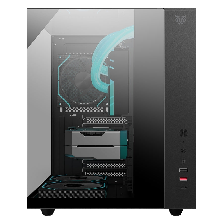 Gabinete Gamer Balam Rush Tank Majestic 6600 - Cristal Templado, ARGB, Dual Chamber