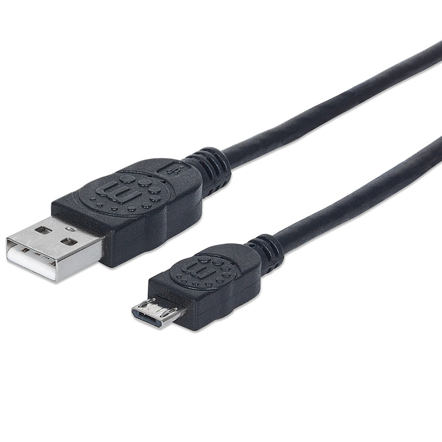 Cable USB Manhattan 325684 Micro B 3.0M - USB 2.0 Alta Velocidad Negro Imagen secundaria del producto