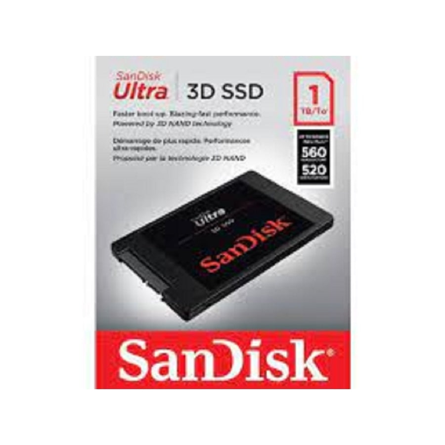 SSD SanDisk Ultra 3D 1TB SATA3 2.5" - 560MB/s Lectura, 5 años garantía