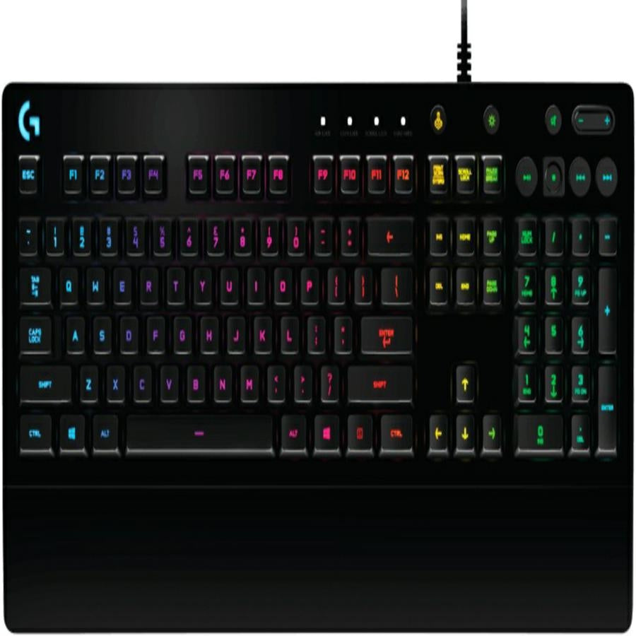 Teclado Gaming Logitech G213 Prodigy RGB - Retroiluminado, Resistente a Salpicaduras