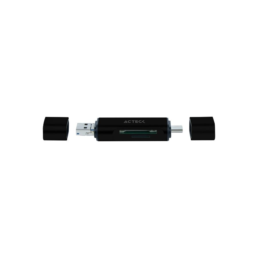 Lector de Memoria Dual ACTECK AC-934824 - USB-A, USB-C, microSD/TF