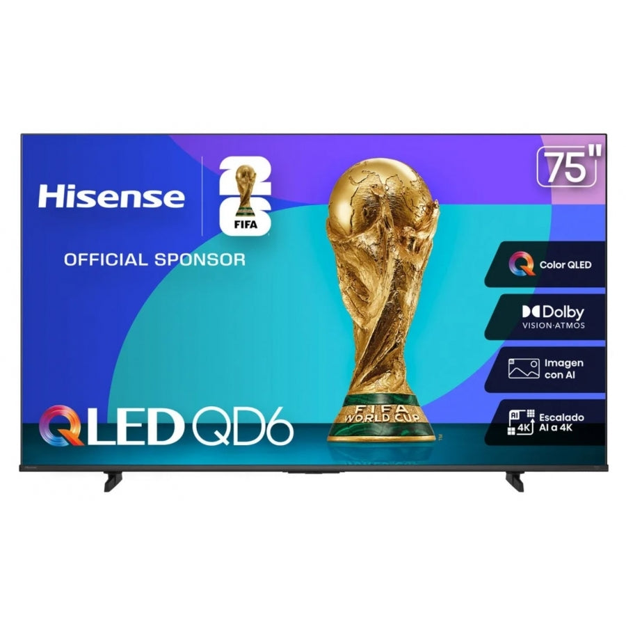 Televisor Hisense 75QD6QV 75 Pulgadas QLED 4K Smart TV - Dolby Vision y Atmos Imagen principal del producto