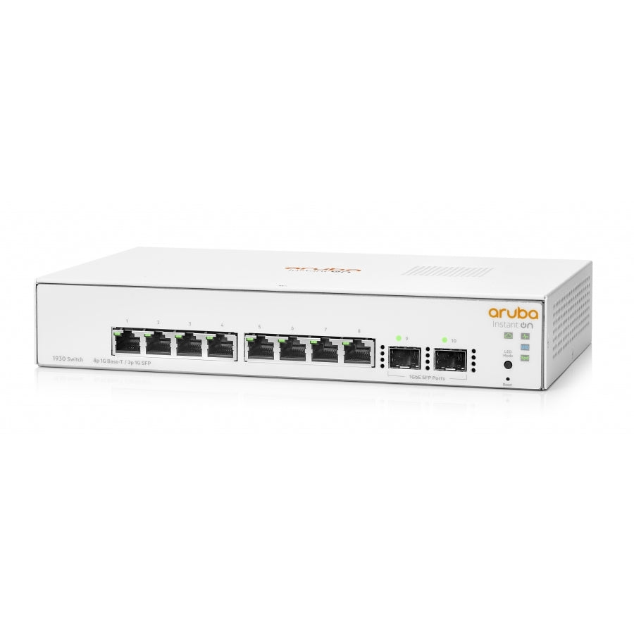 Switch HPE Aruba JL680A Instant On 1930 8G 2SFP - Smart Managed Capa 2, 20 Gbps