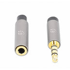 Cable Audio Estéreo Manhattan 356039 3.5mm Macho-Hembra 2M Aluminio