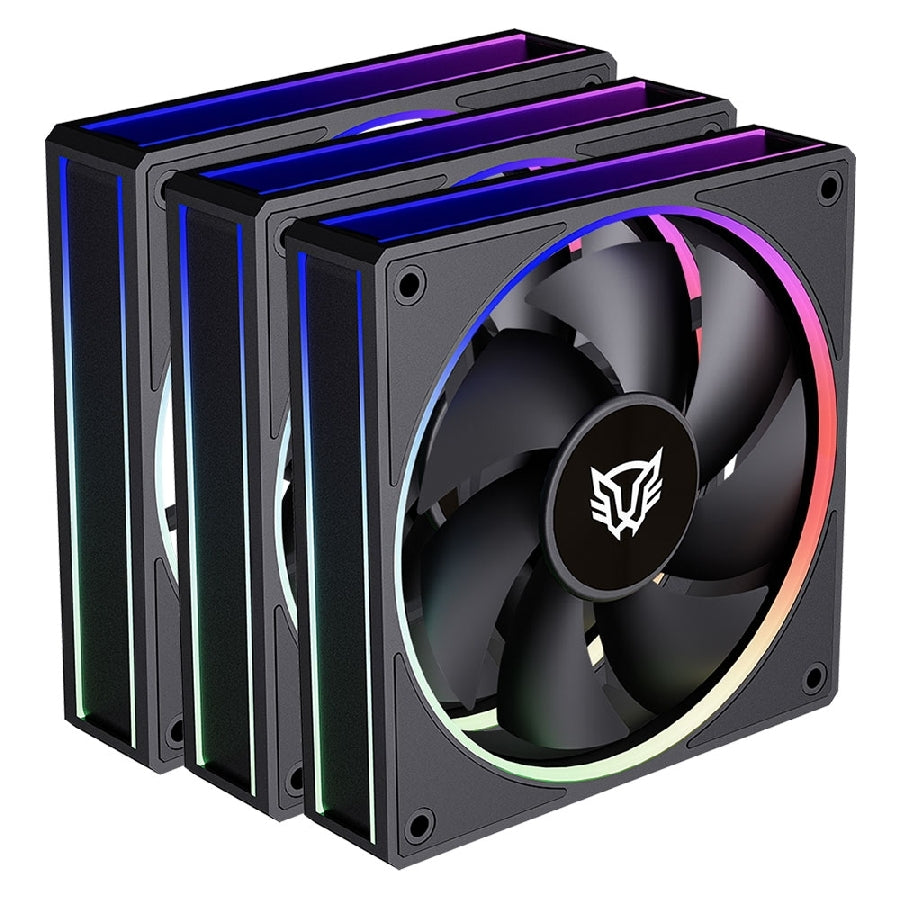 Kit 3 Ventiladores Balam Rush Eolox Bora EXB85 120mm - ARGB PWM, 1600 RPM, 28dB