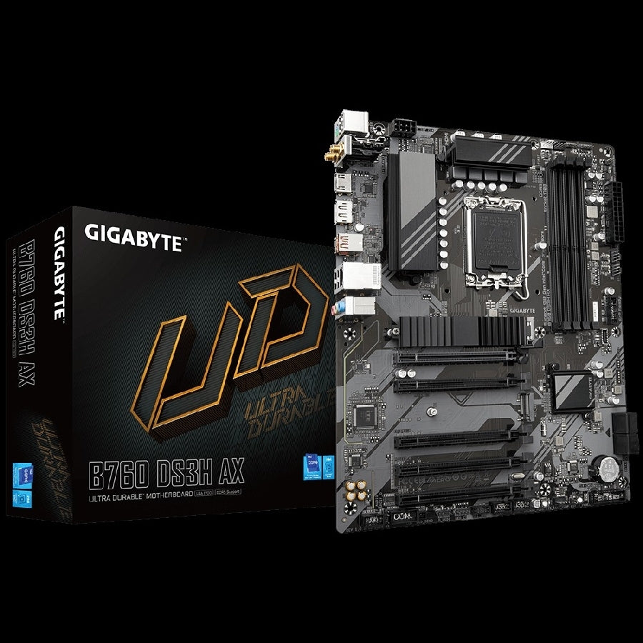 Tarjeta Madre Gigabyte B760 DS3H AX - DDR5, WiFi 6E, PCIe 4.0, ATX