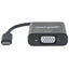 Cable Convertidor Manhattan USB-C a VGA - 8cm, Blindado, Resolución hasta 1920x1200