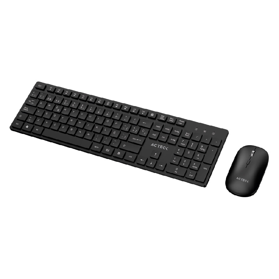 Kit Acteck Creator Vantage Aero MK555 - Teclado y Mouse Inalámbrico Ergonómico