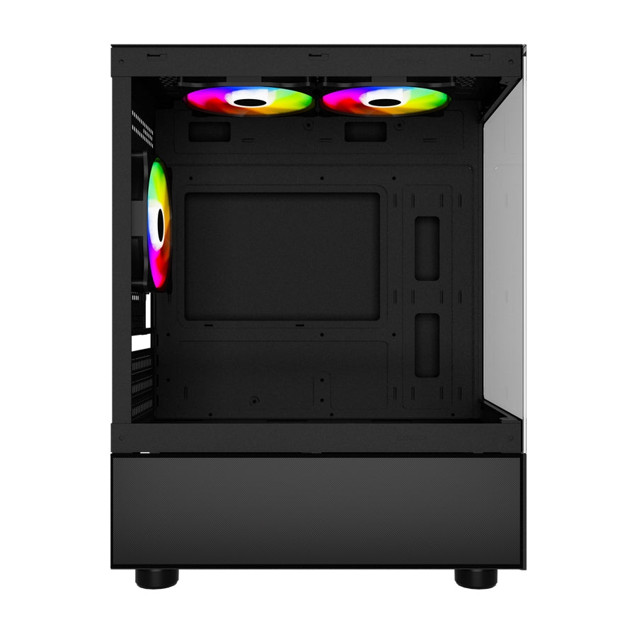 Gabinete Ocelot Gaming Glass EN6 Mini Tower - Cristal Templado, 3 Ventiladores