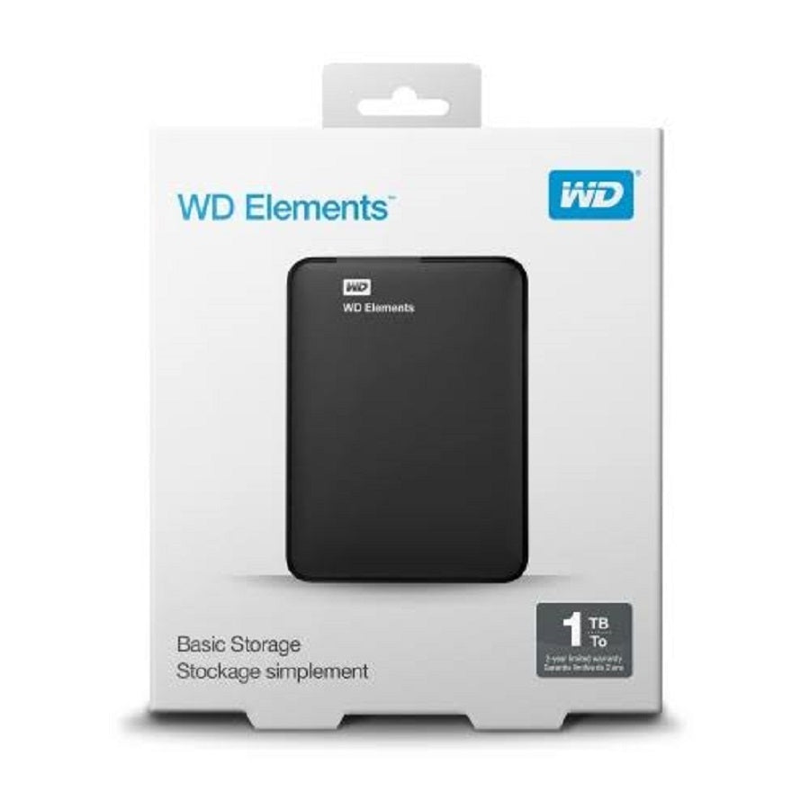 Disco Duro Externo WD Elements 1TB - USB 3.0 Portátil Negro Imagen principal del producto