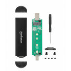 Gabinete Manhattan 130639 USB-C M.2 NVMe y SATA - Aluminio, USB 3.2