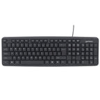 Combo Teclado y Mouse óptico USB Manhattan 178464 - Cableado, 1000 DPI