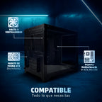Gabinete Game Factor CSG570 Micro ATX - Doble Cristal Templado, USB 3.0