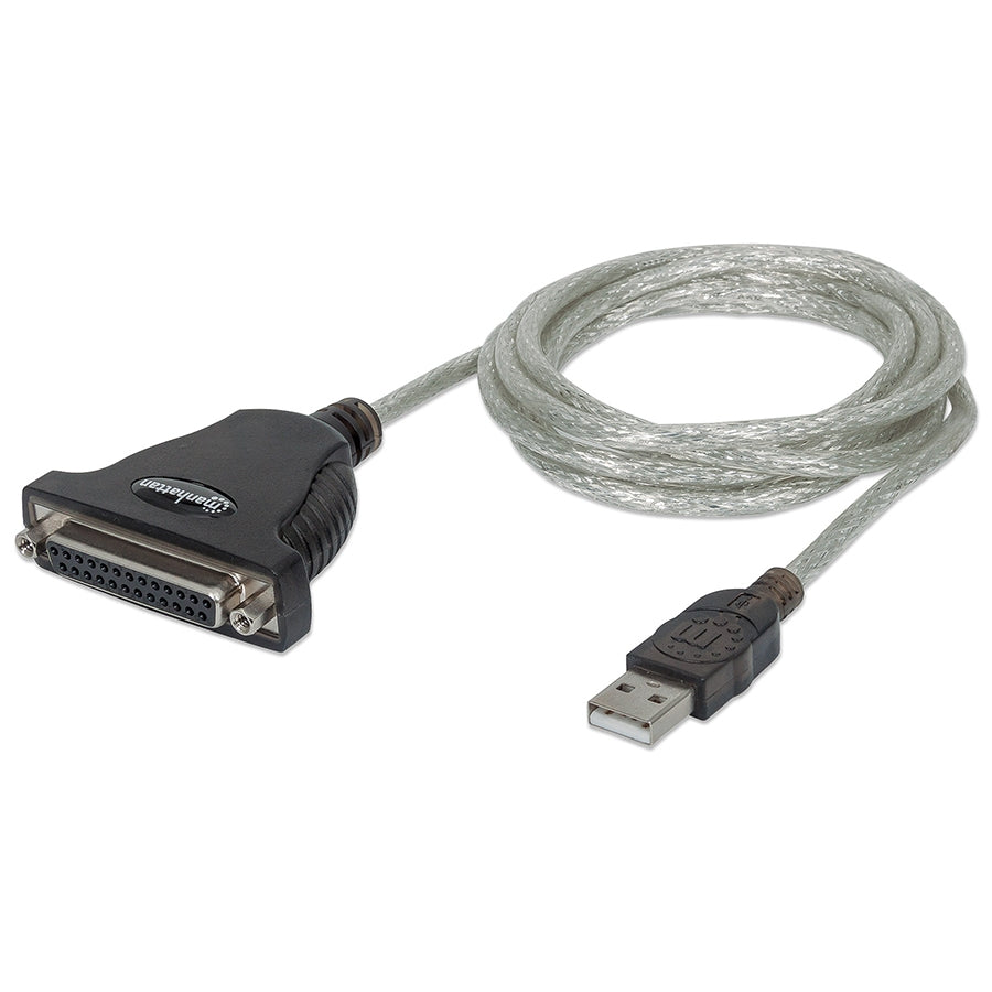Convertidor Manhattan 336581 USB a Paralelo DB25 - 1.8m, 1.2 Mbps