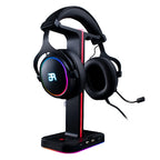 Base Gamer Balam Rush Atlas HR760 - Soporte Headset RGB USB Negro