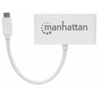 Hub USB Manhattan 163552 - 3 Puertos Type-A + 1 Type-C, 5Gbps, Carga Rápida
